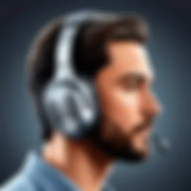 Advanced Noise Cancellation Technology Advanced noise cancellation technology in a headset