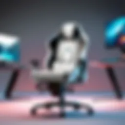 Sleek and futuristic gaming chair