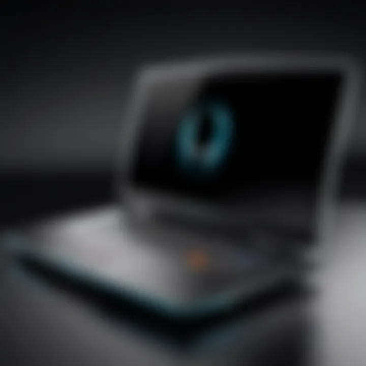 Sleek design of the latest Alienware laptop showcasing its premium build.