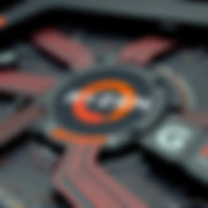Close-up of the AMD Ryzen Threadripper Pro processor highlighting its intricate design