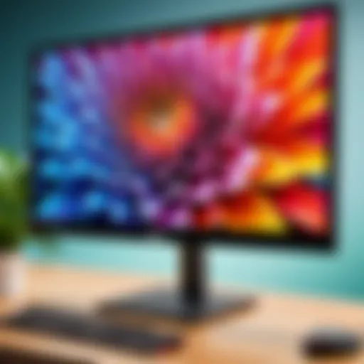 High-resolution AOC monitor display showcasing vibrant colors