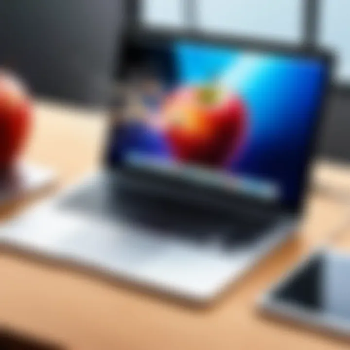 Apple MacBook Air being used for creative graphic design work