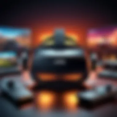 Immersive VR Gaming Experience Virtual reality headset showcasing Atari VCS gameplay