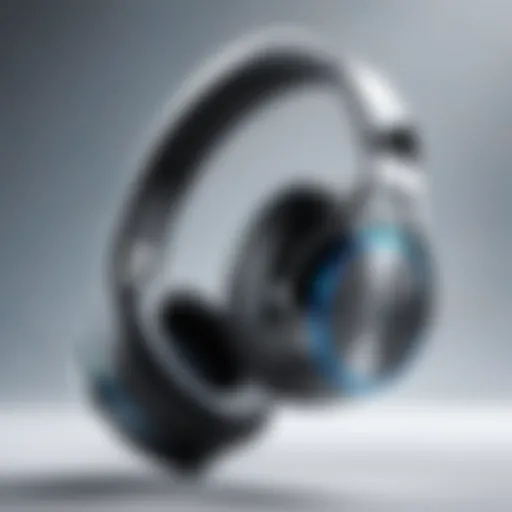 A close-up view of high-quality Bluetooth headphones showcasing the sleek design.