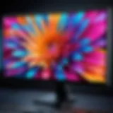 A high-resolution monitor showcasing vibrant colors