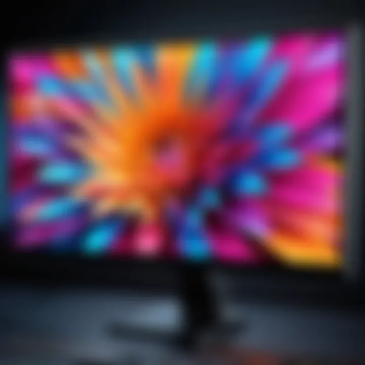 A high-resolution monitor showcasing vibrant colors