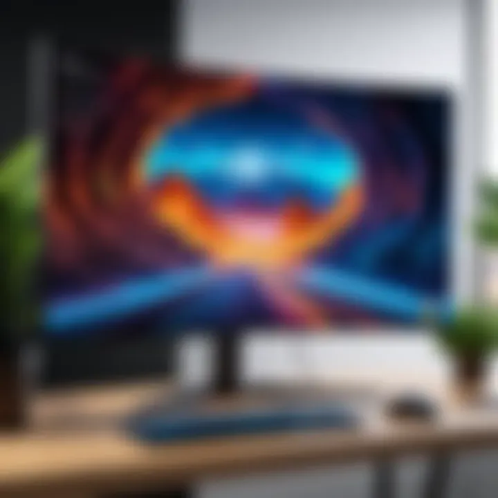 An ultra-wide monitor providing immersive viewing experience