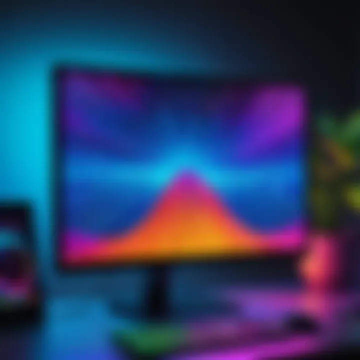 Gaming Monitor with Vibrant Color Spectrum