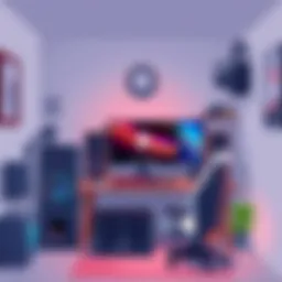 High-quality gaming speaker setup in a cozy gaming corner