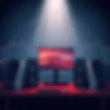 An immersive gaming experience with sound waves emanating from speakers
