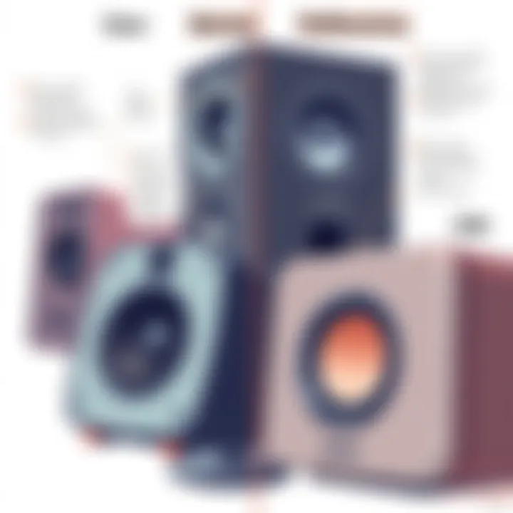 Comparison of different gaming speakers showcasing user reviews