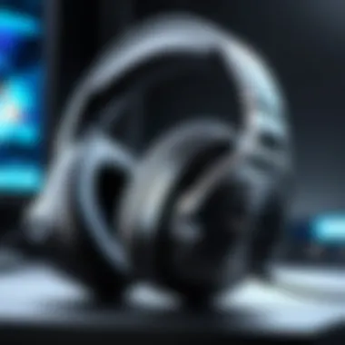 Close-up of advanced audio technology in gaming headsets