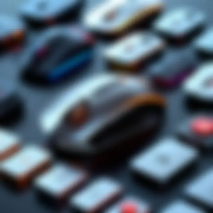 A detailed view of various button configurations on a gaming mouse ideal for MMO gameplay.