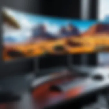 Curved Split Screen Monitor