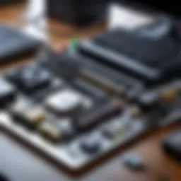 An array of high-performance gaming components displayed on a table