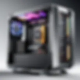 A sleek PC case showcasing innovative airflow design