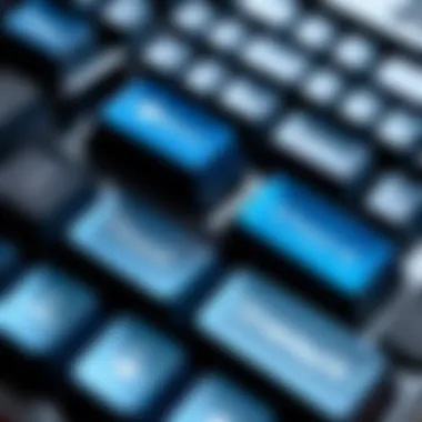 Close-up of Cherry MX Blue Switch for Precision Typing