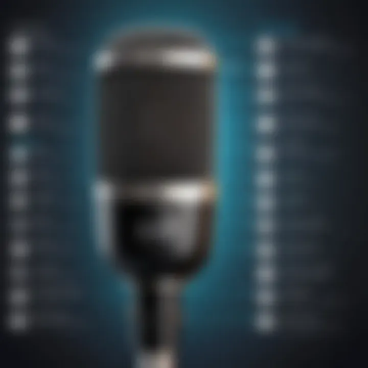 Infographic showing essential features to consider when choosing a microphone