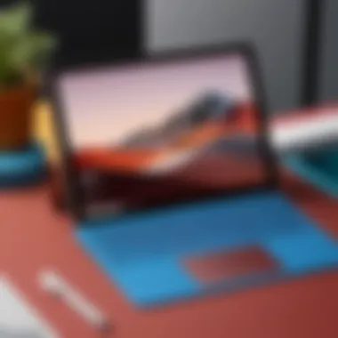 Close-up of Microsoft Surface Go 1 display showcasing vibrant colors