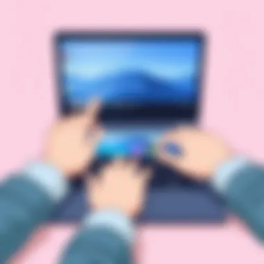 Hands-Free Interaction with Touchscreen Hands-free operation of a touchscreen laptop