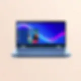 Sleek touchscreen laptop showcasing high-resolution display