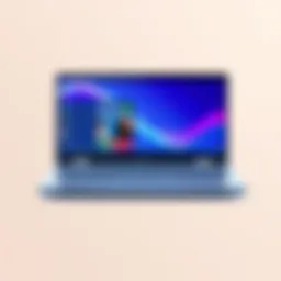 Sleek touchscreen laptop showcasing high-resolution display