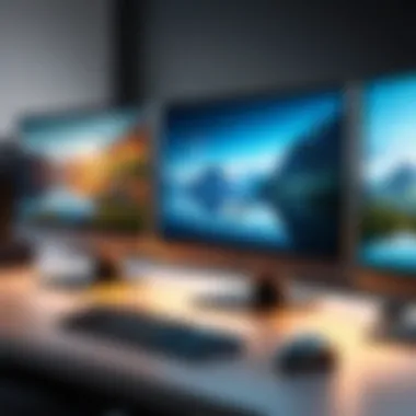 Comparison of various monitor models showcasing diversity in design