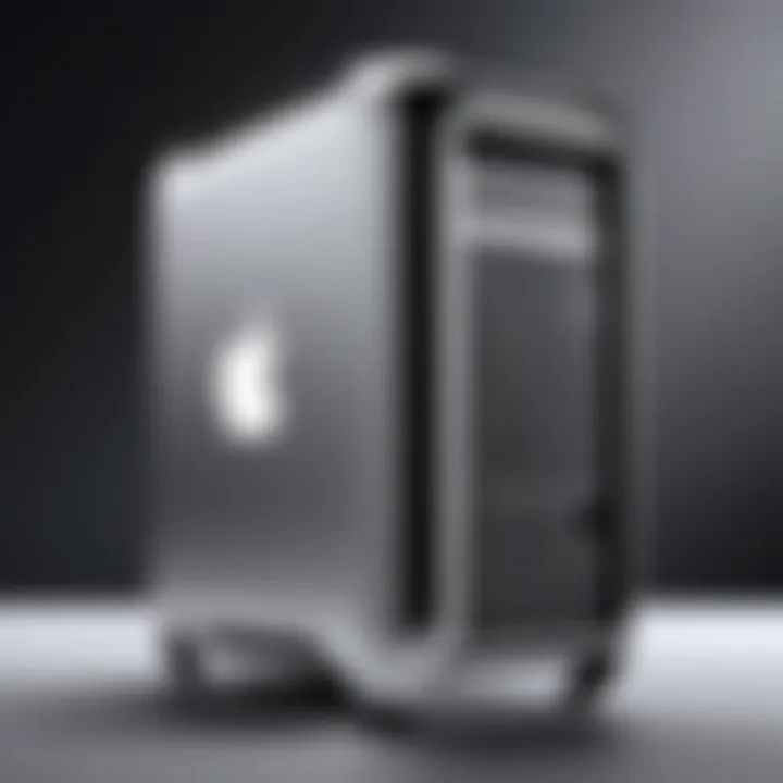 Sleek design of the Apple Mac Pro showcasing its high-end aesthetics