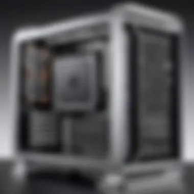 Detailed view of the internal hardware configuration of the Mac Pro