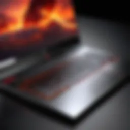 A close-up view of the HP Omen Laptop 2020 showcasing its sleek design and premium finish.