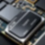 Close-up of a high-capacity memory stick showcasing advanced technology