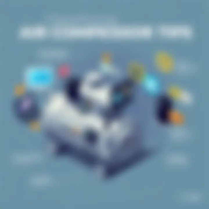 Infographic showcasing air compressor maintenance tips