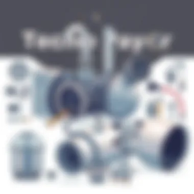 Illustration of essential spare parts for air compressors