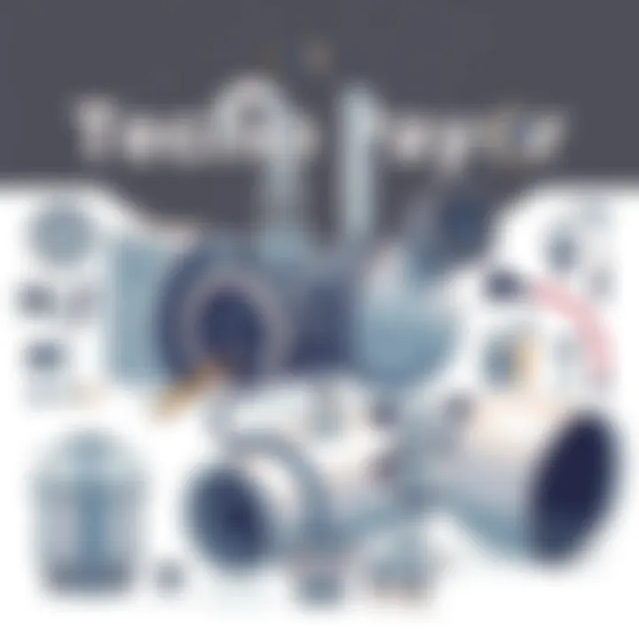 Illustration of essential spare parts for air compressors