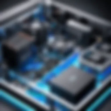 Water Cooling Components Assembly Diagram Diagram illustrating the assembly of water cooling components in a PC case.