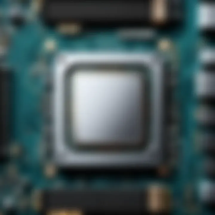 Detailed view of a high-performance processor on a motherboard