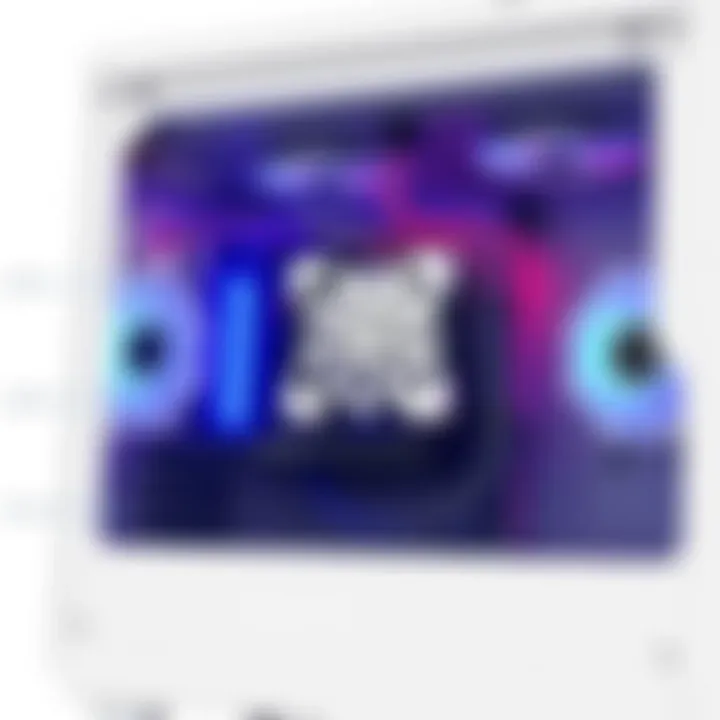 Detailed Look at Water Cooling System in Corsair 5000X Close-up of water cooling system installed in Corsair 5000X case