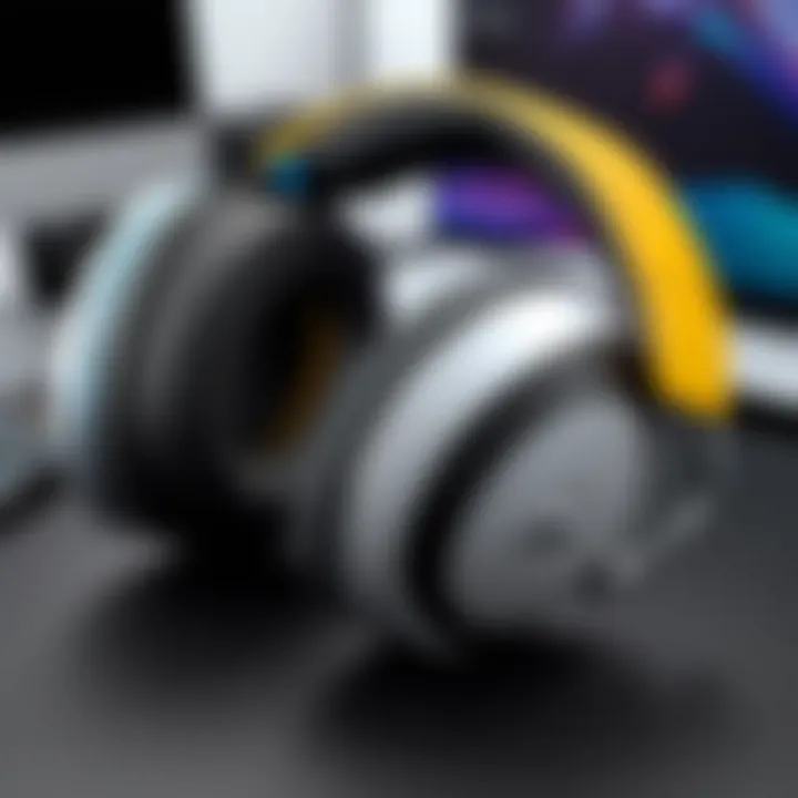 An illustrated guide to the installation process of Corsair ear pads.