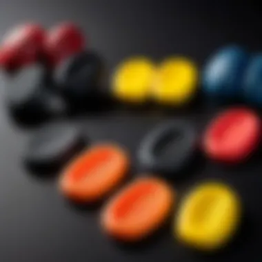 Different types of Corsair ear pads arranged to highlight design variations.