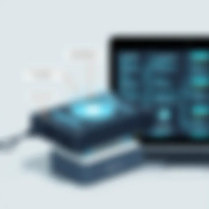 Data Transfer Mechanism with External HDD Reader Illustration of data transfer process using an external HDD reader