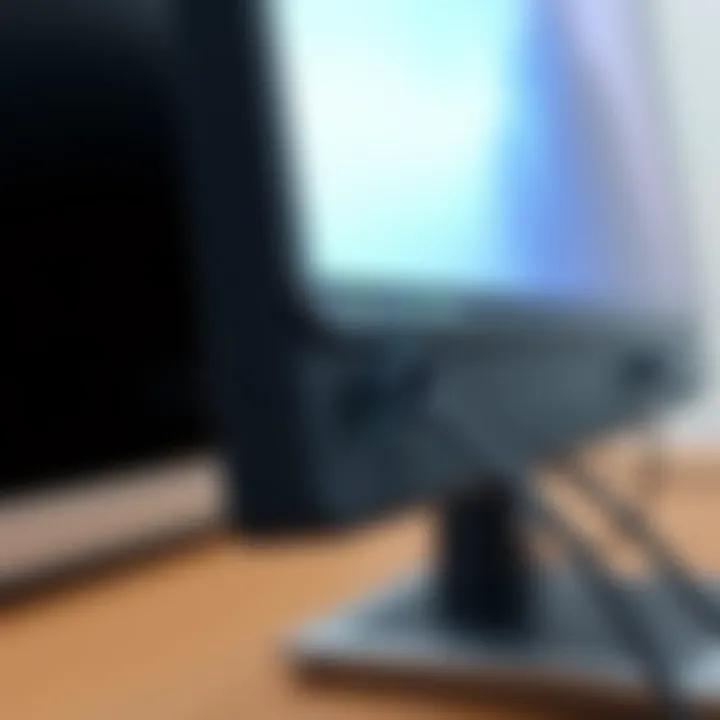 Close-up of the connectivity ports on the Dell UltraSharp 32-Inch Monitor