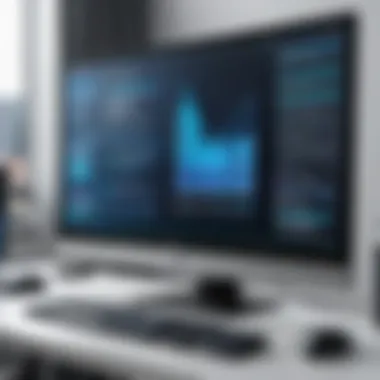 Display of Advanced Desktop Computer Specifications Desktop computer screen displaying advanced specifications
