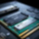 Close-up of RAM modules showcasing different types and specifications.