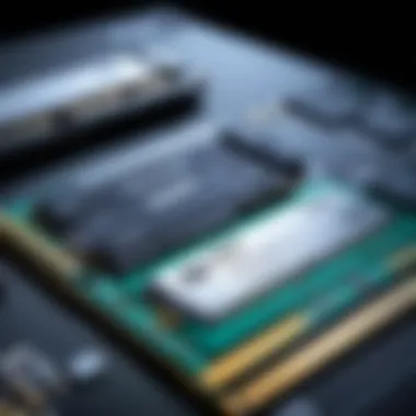 Understanding RAM Types and Specifications Close-up of RAM modules showcasing different types and specifications.
