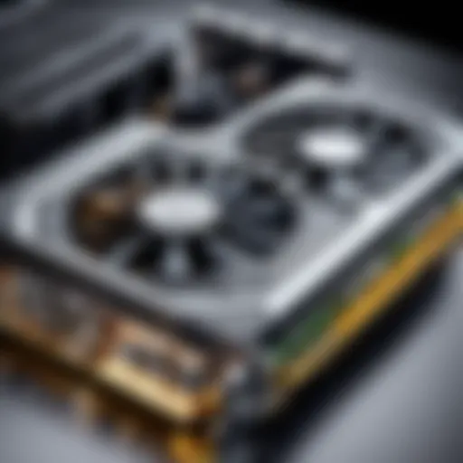 A high-performance graphics card showcasing advanced cooling technology