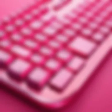 Ducky pink keyboard showcasing its aesthetic design