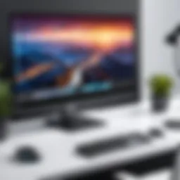27-inch adjustable monitor with sleek design