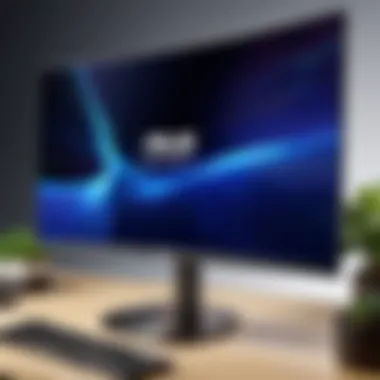 Ergonomic design of ASUS 27-Inch Curved Monitor