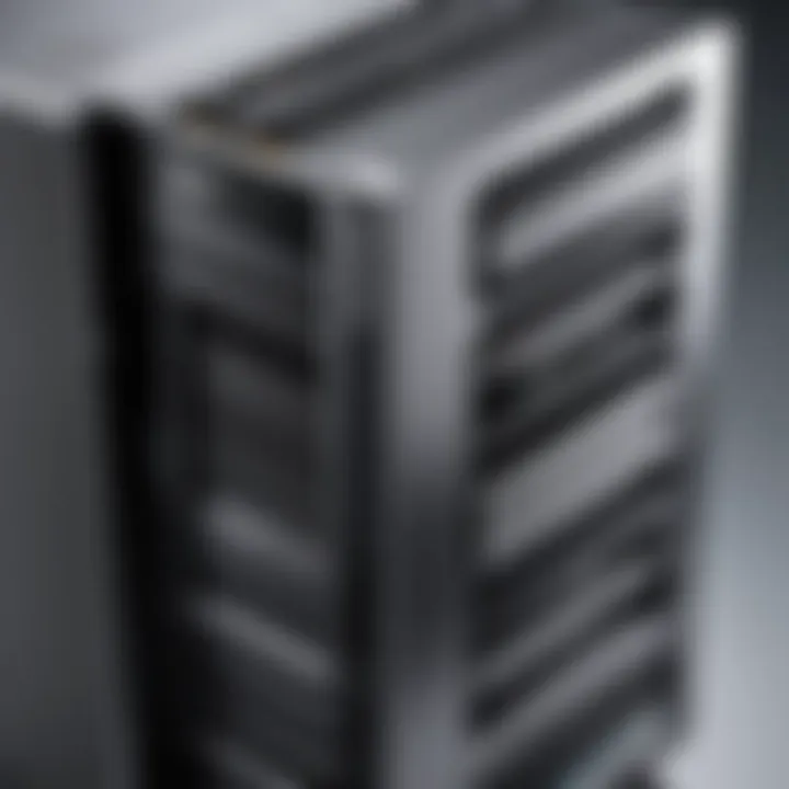 Visual representation of various types of storage solutions including SSDs and HDDs.