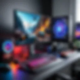 High-performance gaming setup showcasing powerful hardware